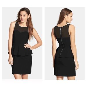 Kensie Ponte Knit Peplum Dress